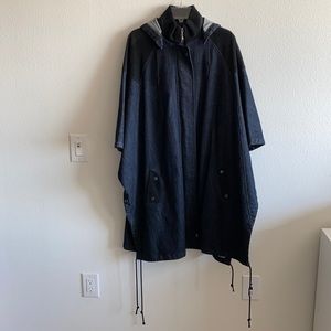 Denim poncho